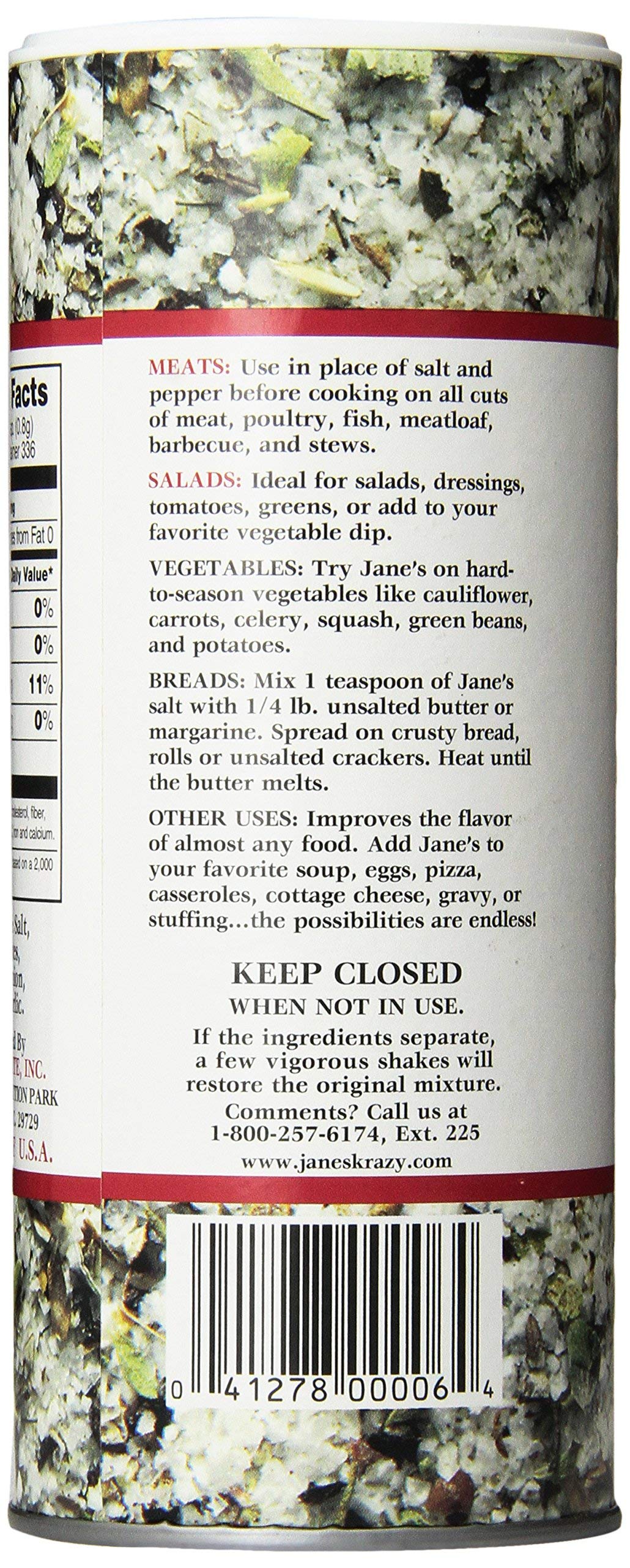 Jane's Krazy Seasonings Mixed Up Salt, 9.5 Ounce (Pack of 12)