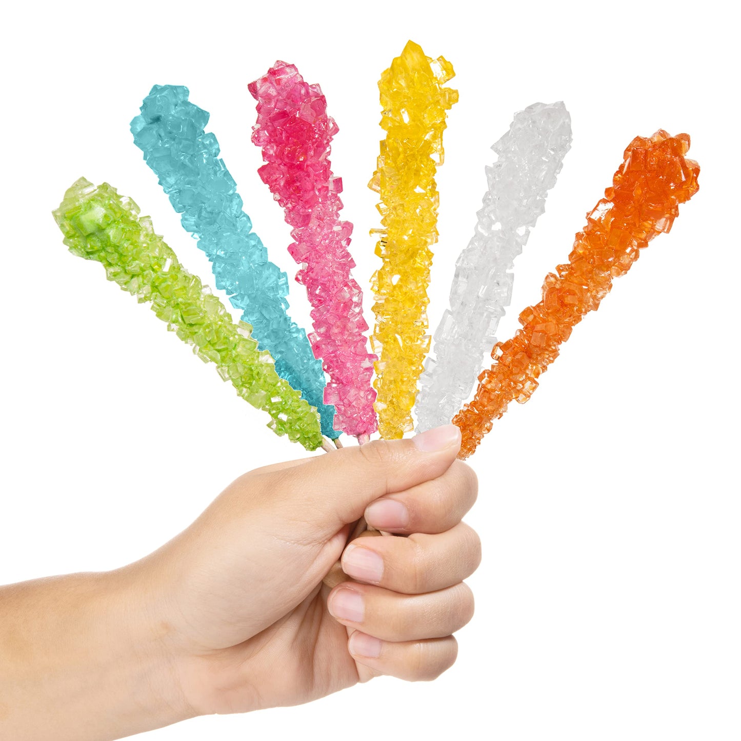 Candy Envy - Easter Rock Candy Sugar Sticks - 18 Individually Wrapped Treats - Pastel Colors