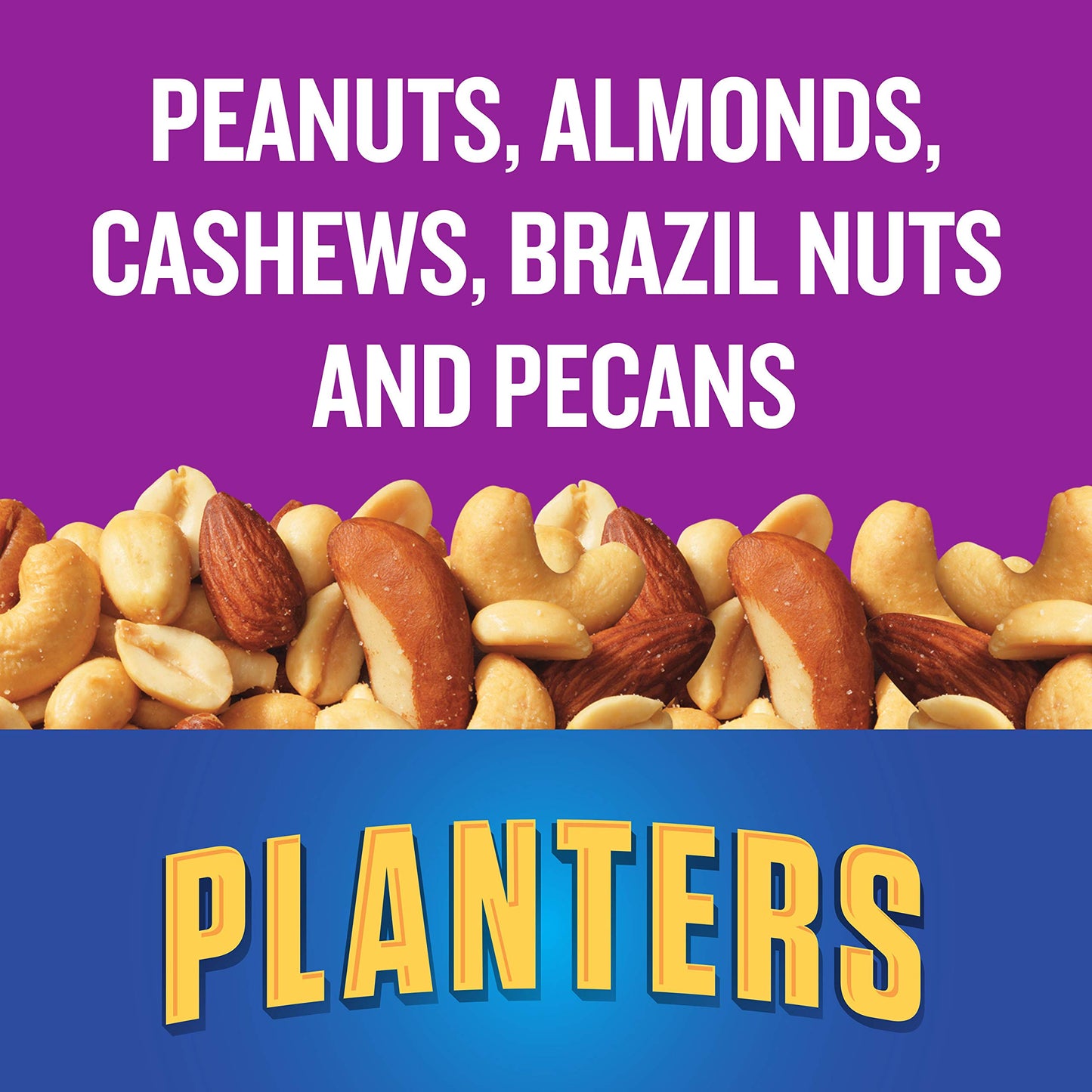 PLANTERS Mixed Nuts, Lightly Salted, 15 Ounce Canister, Pack of 3