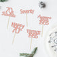 Gyufise 30Pcs Rose Gold Vintage 1953 Cupcake Toppers 70Th Birthday Cupcake Toppers Awesome Since 1953 Hello 70 Cake Topper Seven