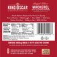 King Oscar Mackerel Fillets with Jalapeño Peppers, 4.05 oz Cans, Pack of 12