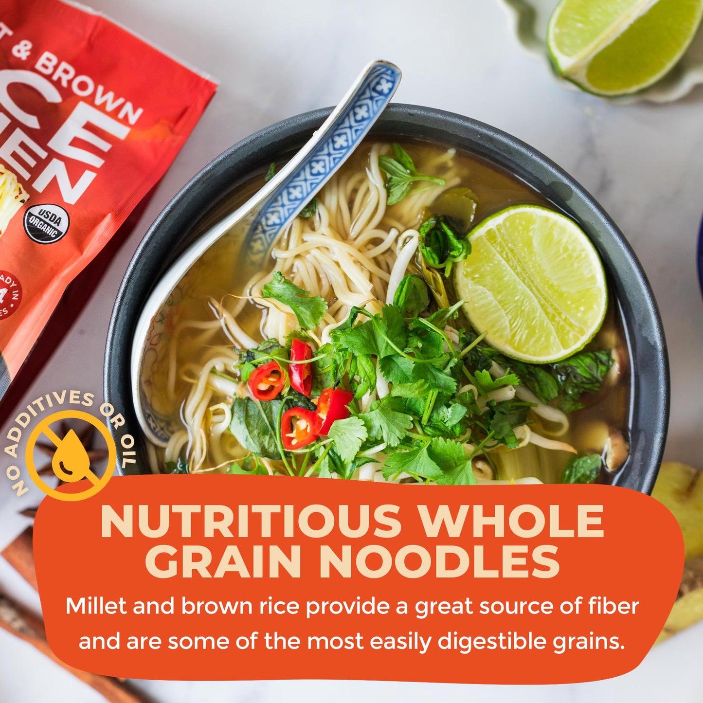 Lotus Foods Organic Ramen Noodles-Millet & Brown-10 oz
