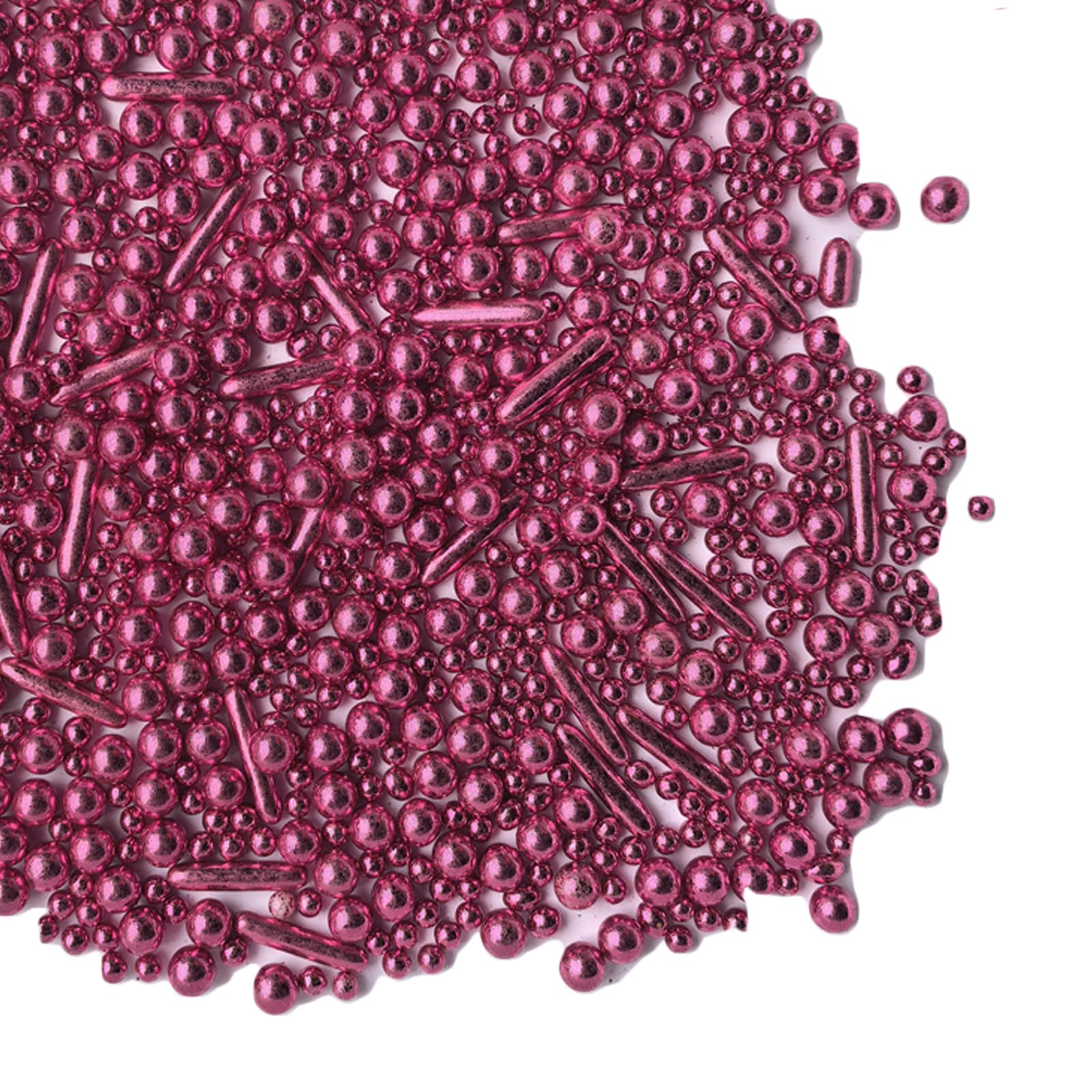 Sprinkles Pink Pearl Sugar Candy Mix Size Baking Cake Decorations Cupcake Toppers Celebrations Shaker Jar Wedding Shower Party (