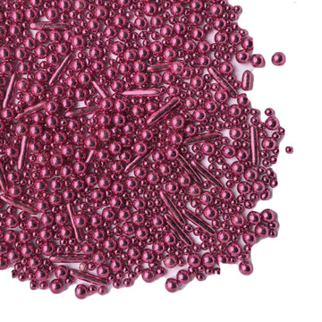 Sprinkles Pink Pearl Sugar Candy Mix Size Baking Cake Decorations Cupcake Toppers Celebrations Shaker Jar Wedding Shower Party (