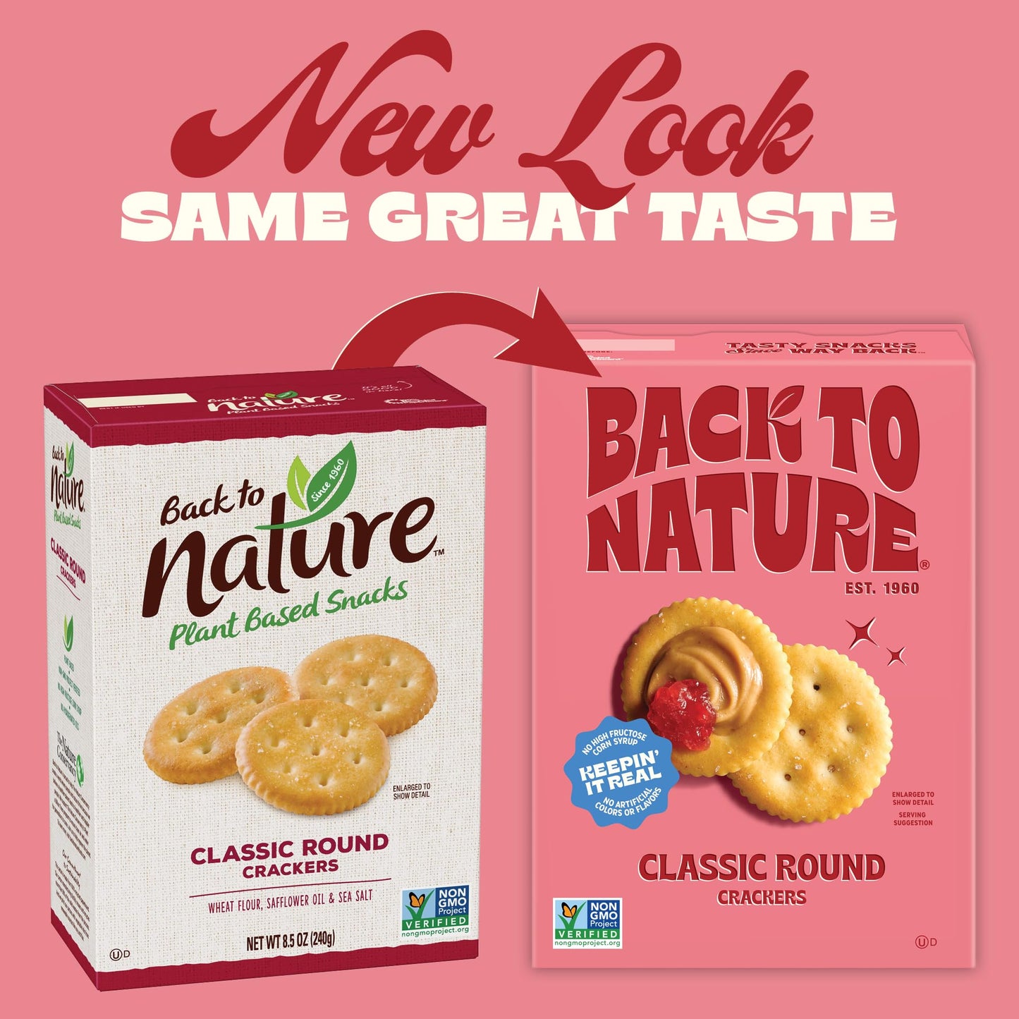Back To Nature Classic Round Crackers, Dairy Free, Non GMO, 6.5 Ounces (Pack Of 6)
