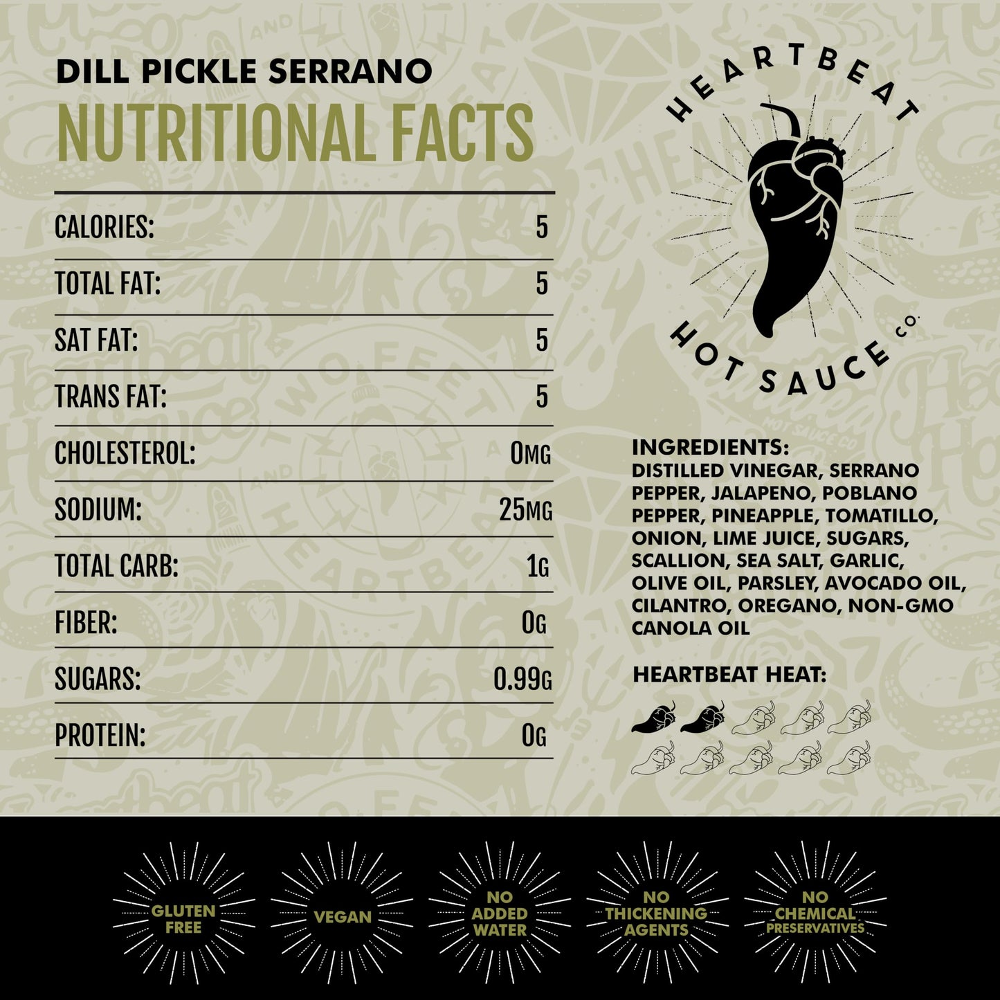 Heartbeat Hot Sauce Co. | Dill Pickle, 6 Oz. 6 Pack