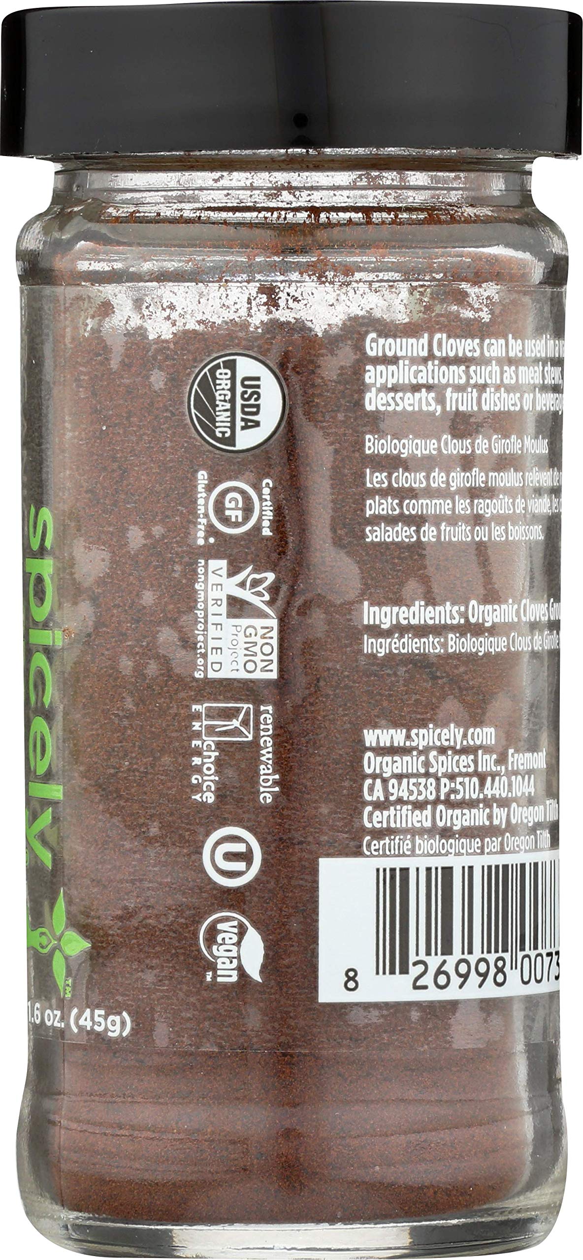 Spice Cloves Ground Jar