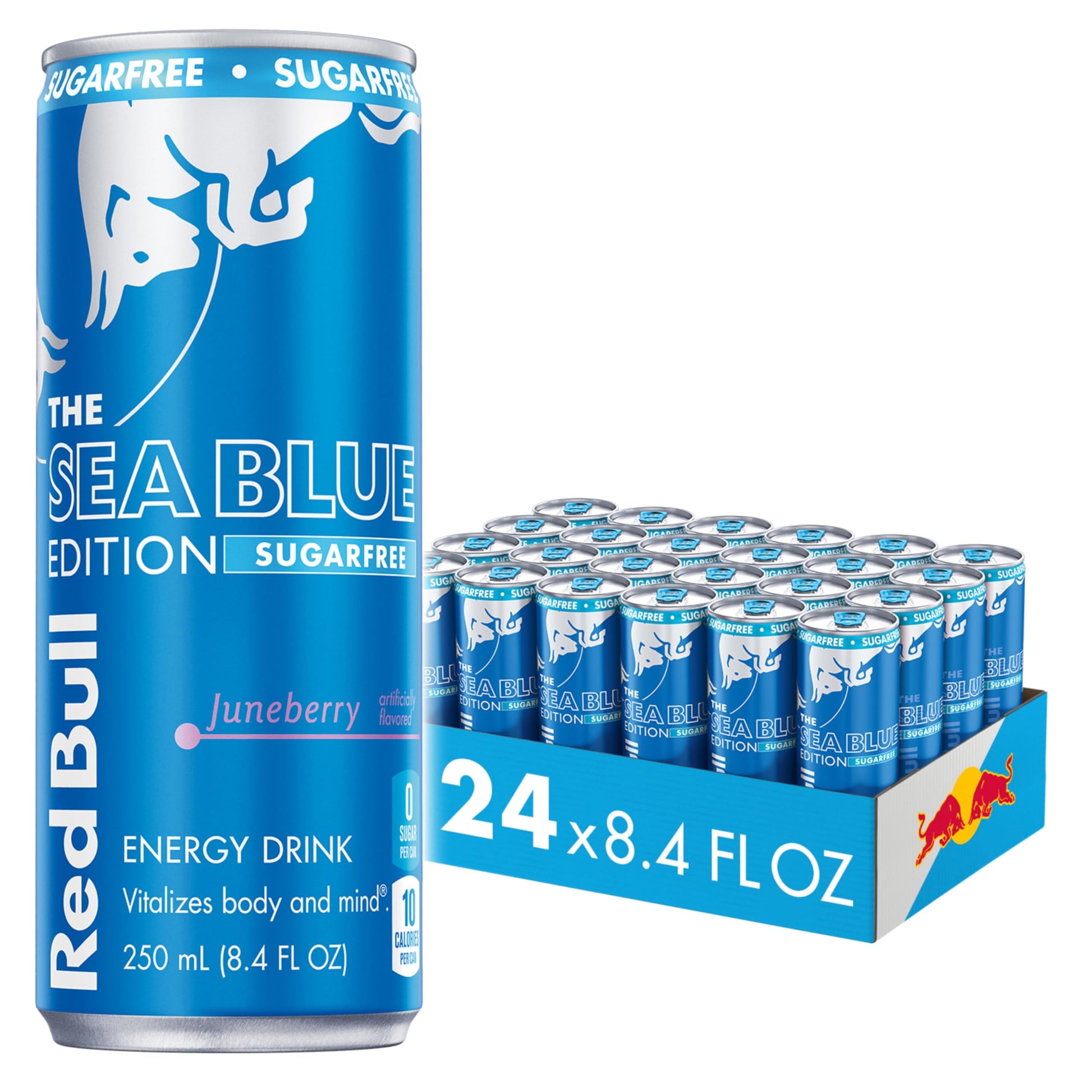 Red Bull Sugar-Free Energy Drink, Juneberry, 80mg Caffeine, 8.4 Fl Oz, Pack of 24 Cans