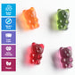 Sugar-Free Gummy Bears - Keto-Friendly Candy with Assorted Fruit Flavors Keto Snacks, Vegan, Gluten-Free, Low Carb, and Sugar-Fr