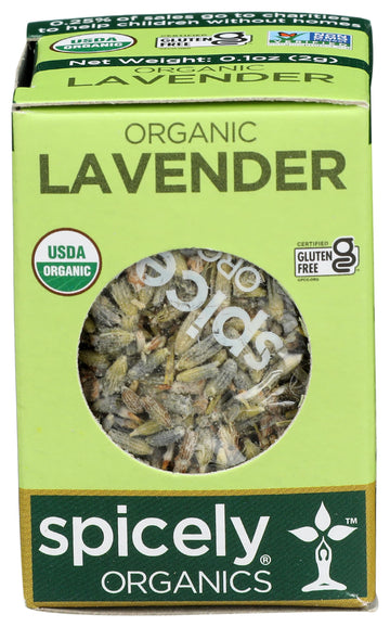 Spicely Organic Lavender 0.10 Ounce ecoBox Certified Gluten Free