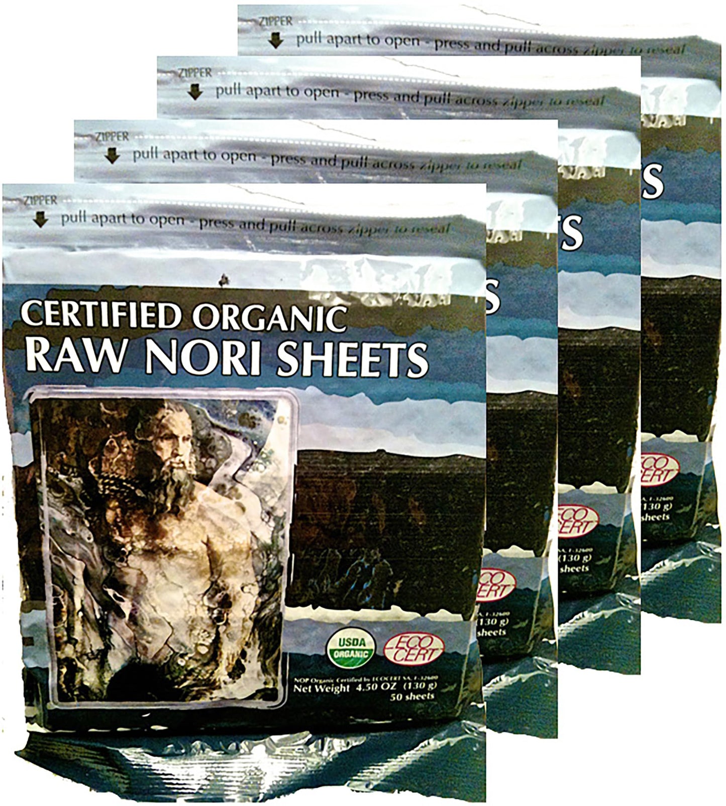Raw Organic Nori 200 qty Sheets Pack - Certified Vegan, Raw, Kosher Sushi Wrap Papers - Premium Unheated, Dried Un Cooked, Un- T