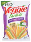 Sensible Portions Garden Veggie Straws, Sour Cream & Onion, No Artificial Flavors or Preservatives, 0g Trans Fat, Kosher, Gluten