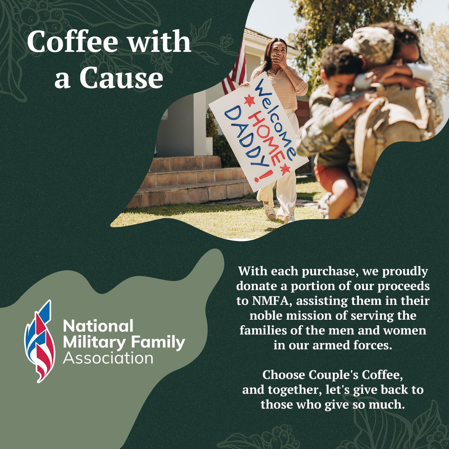 COUPLES COFFEE Organic Ground Coffee, Fair Trade Guatemalan Medium-Dark Roast, 12oz
