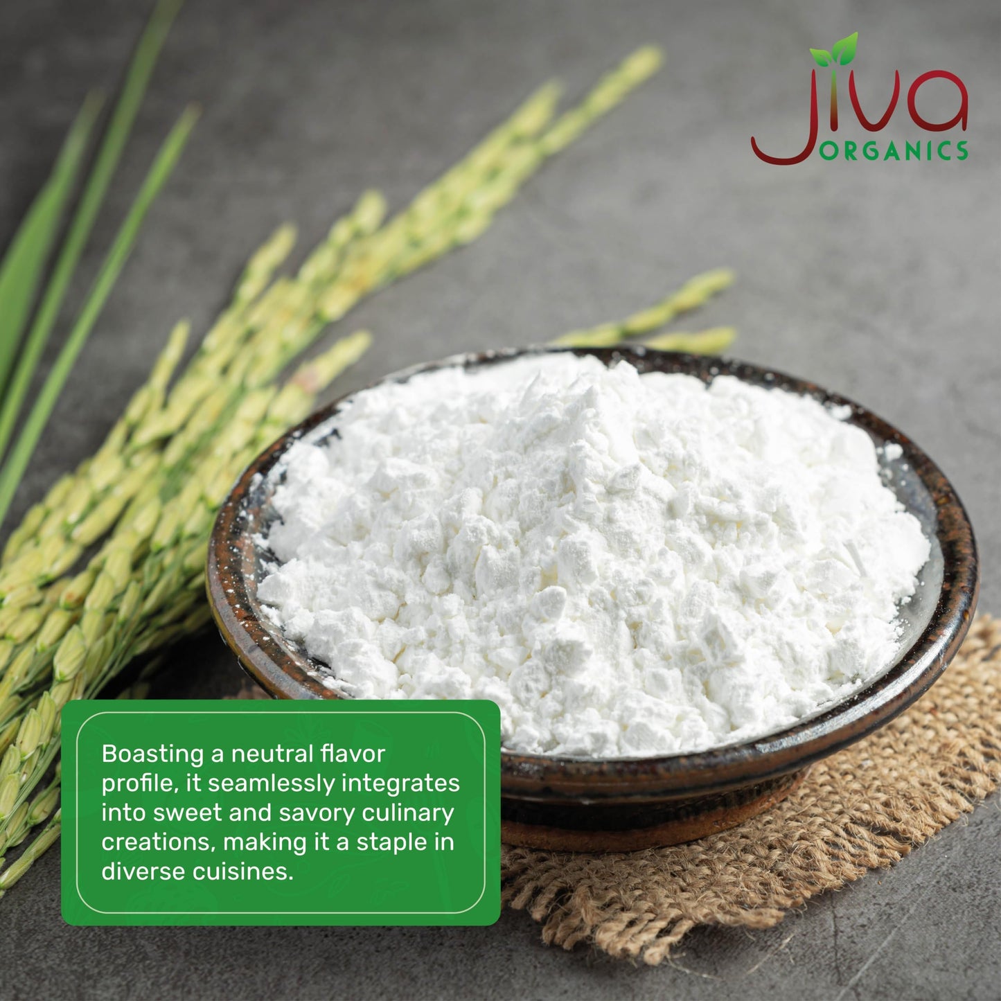 Jiva Organics Premium White Rice Flour 2 Lb Bag - Gluten Free, Non Gmo
