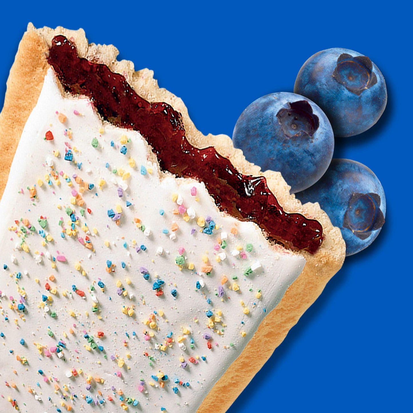 Pop-Tarts Made with Whole Grain; Toaster Pastries, Frosted Blueberry, 72 Count (Pack of 12, 22 oz Boxes)
