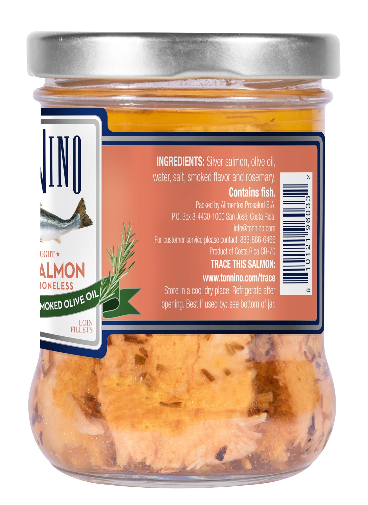 Tonnino Silver Salmon Group in Rosemary Smoked Olive Oil, 6.35 Ounce, Pack of 1