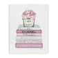 Stupell Industries Pink Rose Bouquet and Fashion Designer Bookstack Wall Art, 24x30, White