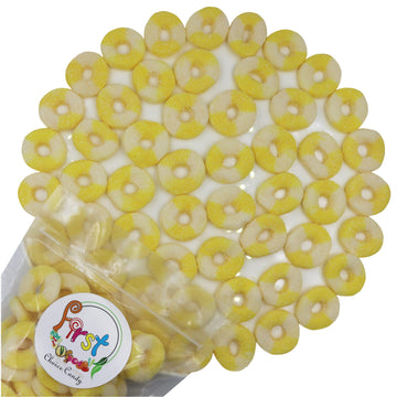 Firstchoicecandy Sour Mini Gummy Rings (Sour Pineapple, 2 Pound)
