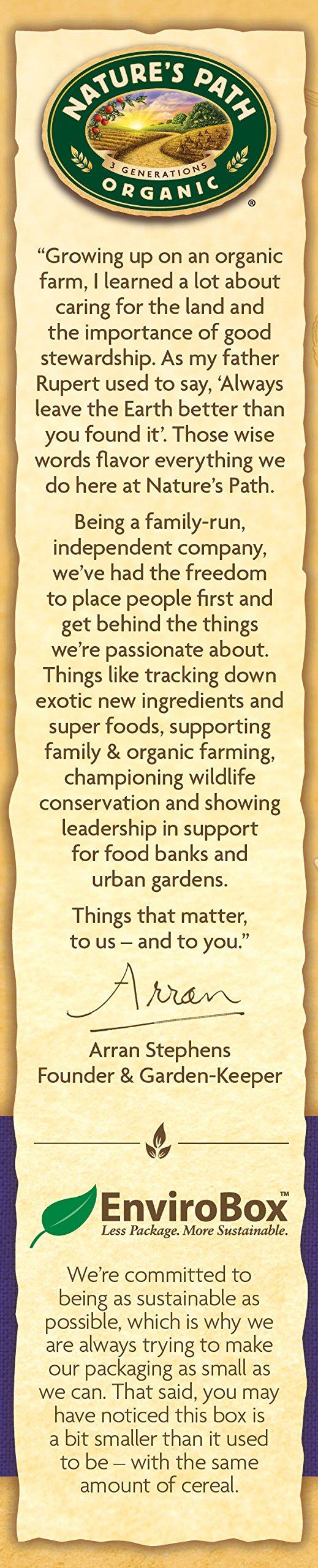 Nature'S Path Organic Cereal, Flax Plus Pumpkin Raisin Crunch, 12.35 Ounce Box (Pack Of 6)