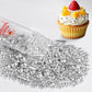 Sugarzy Christmas Silver Pearl Sugar Sprinkles, Edible Star Candy, 130g/4.58oz, Baking Cake Decorations, Cupcake Toppers