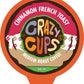 Crazy Cups Flavored Single-Serve Coffee For Keurig K-Cups Machines, Decaf Cinnamon French Toast, 22 Count
