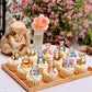 40Pcs Edible Floral Jungle Safari Animal Cupcake Toppers Wafer Paper Safari Animal Theme Cake Toppers Decoration For Animal Drin