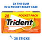 Trident Tropical Twist Sugar Free Gum, 12 Pocket Packs Of 28 Pieces (336 Pieces Total)