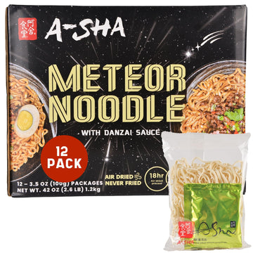 A-SHA Gourmet Instant Ramen Noodles with Danzai Sauce, 12 Packs, 3.5 Ounce