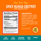 Brooklyn Delhi Spicy Mango Chutney | Made With Ripe Mangos, Fresh Ginger, And Heirloom Kashmiri Chili Peppers | Vegan, Nothing A