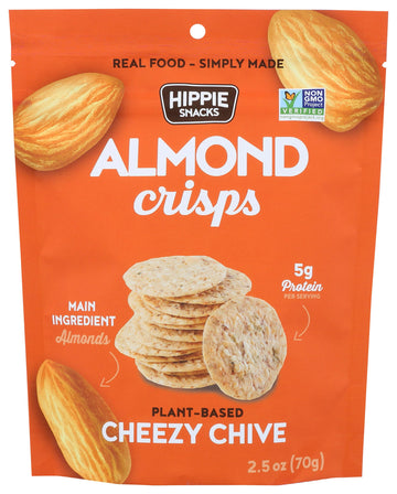 Hippie Snacks Cheezy Chive Almond Crisps 2.5 Oz
