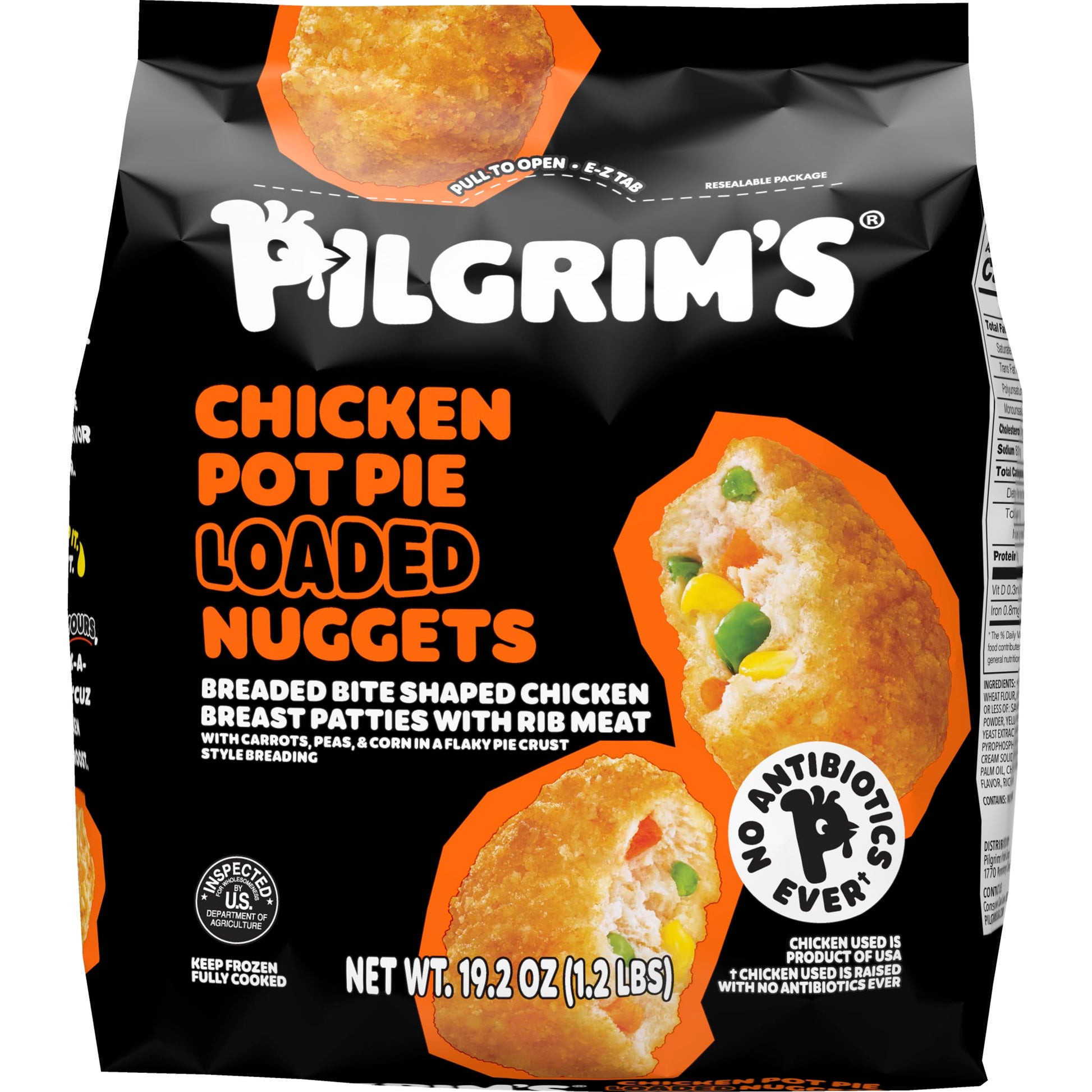 Pilgrims Chicken Pot Pie Loaded Nuggets | Fully Cooked | 10 G Protein | Frozen |1.20 LB
