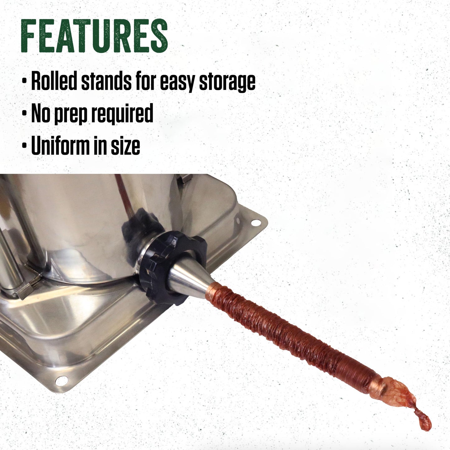 LEM Products Mahogany Smoked Collagen Casings, Edible Sausage Casings, 19mm, 2 Count Pack