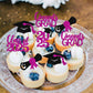 YCTHUNFISH 30 Pack Cupcake Toppers Glitter Graduation Decorations Class of 2025 Purple