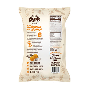 Heirloom Cheddar Cheese Balls by Pipcorn - 4.5oz - Organic Cheese, No Artificial Anything, Non-GMO Heirloom Corn, No Preservativ