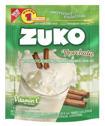 Zuko Horchata Instant Powder Drink | Gallon Pack | No Sugar Needed | Vitamin C | 6.2 Ounce (Pack Of 6)