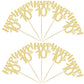 Gyufise 24Pcs Cupcake Toppers Glitter Number 70 Decorations for 70th Birthday, Small, Gold 70, Paper