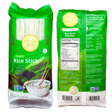 3Mm Rice Stick Noodles (Authentic) | Pack Of 1 | Use For Pad Thai & Pho | Four Elephants Brand