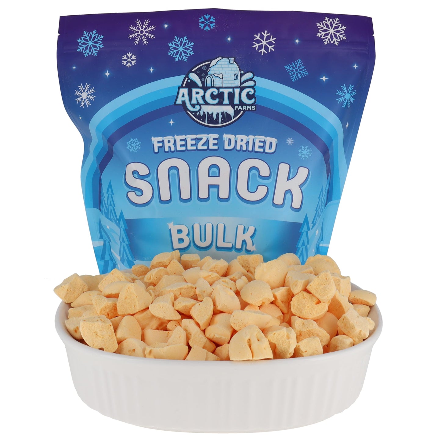 Arctic Farms Freeze Dried Ice Cream Bits Bulk - Does Not Melt (Mango) (1Lb)