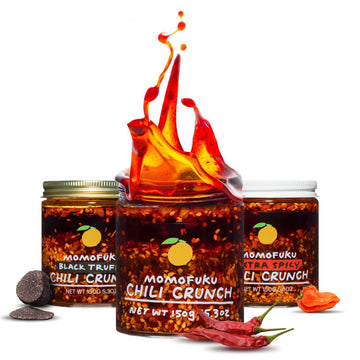 Momofuku Chili Crunch Variety Pack By David Chang, 3 Pack (5.3 Ounces Each), Chili Oil With Crunchy Garlic And Shallots, Spicy Chili Crisp Sauce Or Ramen Topping