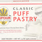 Dufour Pastry Kitchen, All Butter Puff Pastry, 14 oz (Frozen)