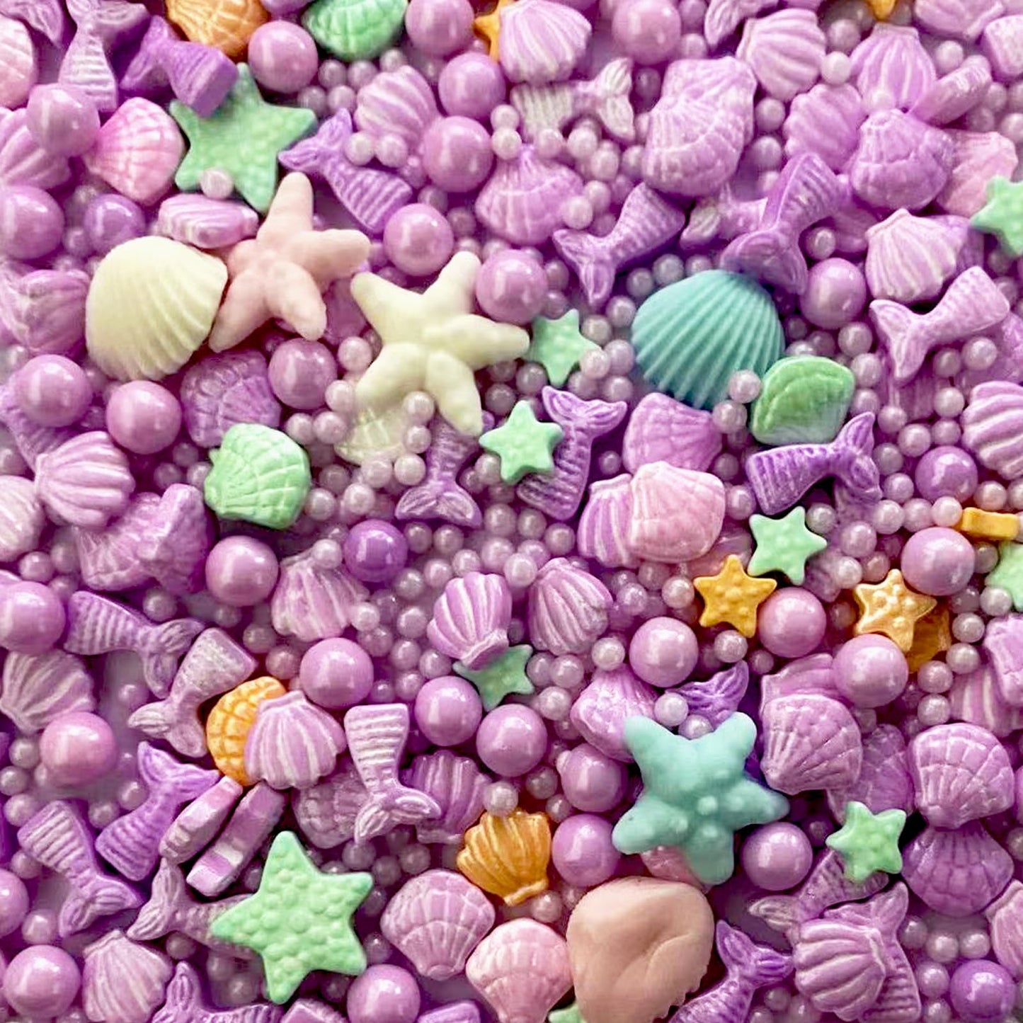 Sentovac Purple Mermaid Sprinkle Edible Decorating Ocean Sprinkles for Cake Cupcake Topper Cookie Baking Decorations Starfish Sh