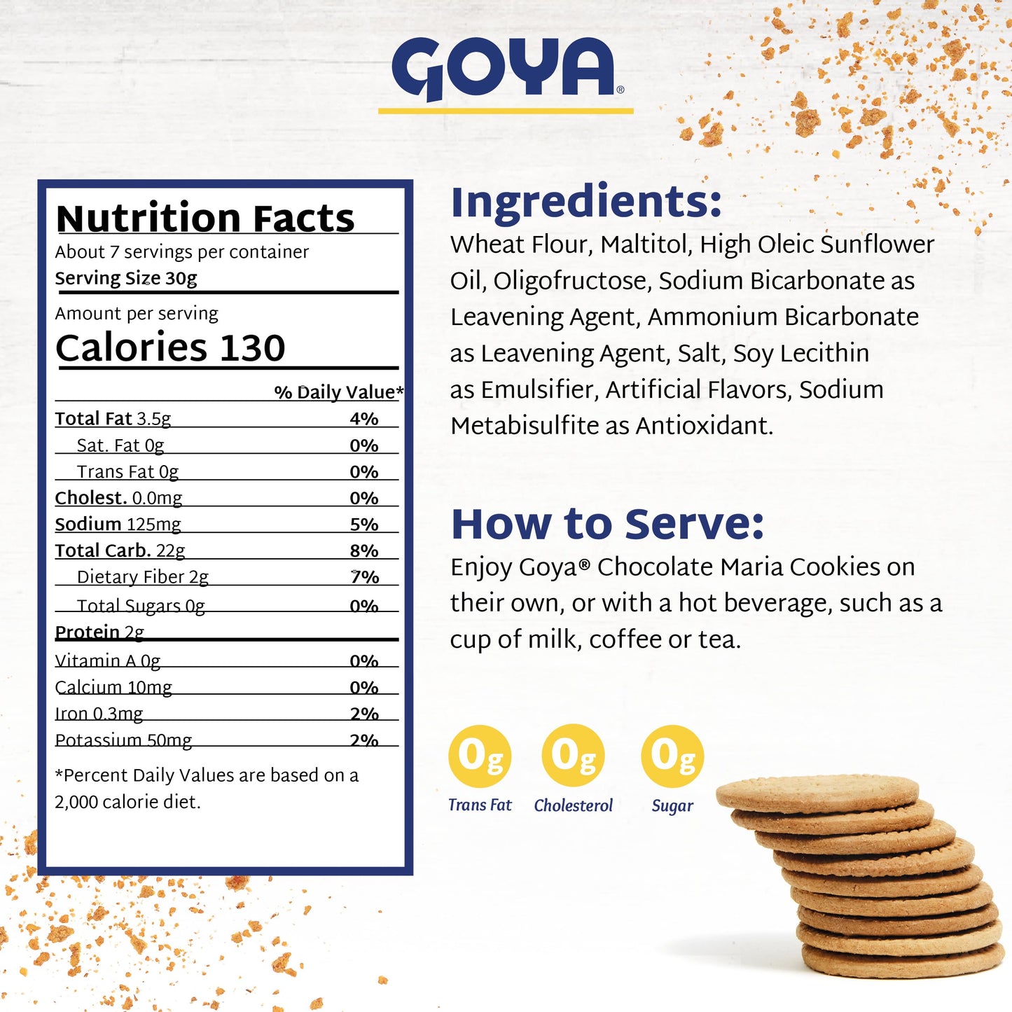 Goya Foods Maria Cookies, Sugar Free, 7 Ounce (Pack Of 16)