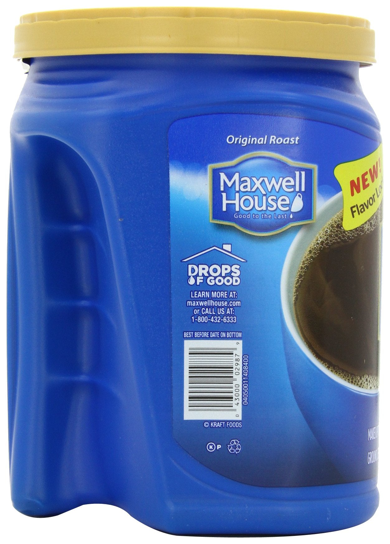 Maxwell House Original Medium Roast Ground Coffee, 42.5 oz Canister, Multicolor, Rich Flavor for Perfect Brews
