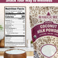 RawGuru Organic Coconut Milk Powder - Vegan & Nutrient-Dense Powder with Iron & Potassium - Rich & Creamy Organic Milk for Drink