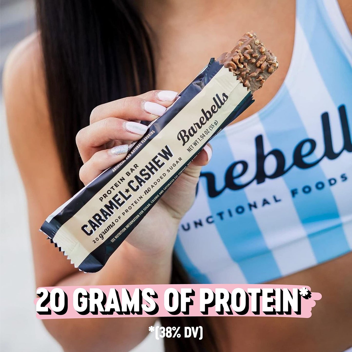 Barebells Protein Bars Caramel Cashew - 12 Count, Pack Of 2 - Protein Snacks With 20G Of High Protein - Chocolate Protein Bar Wi
