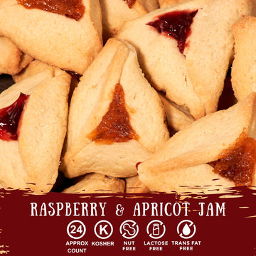 Hamentaschen Cookies Filled With Raspberry And Apricot Filling | Gourmet Cookie Gifts | Mishloach Manot | Purim Gift Idea For Hi