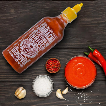 Crying Thaiger Sriracha Chili Sauce In Squeeze Bottle 17 Ounce, Vegan, Gluten Free, Non-Gmo, From Thailand (Pack Of 12)