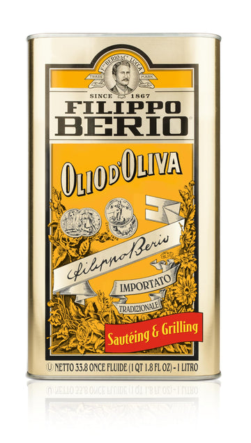 Filippo Berio Pure Olive Oil, 1 Liter Tin (33.8 Ounce)