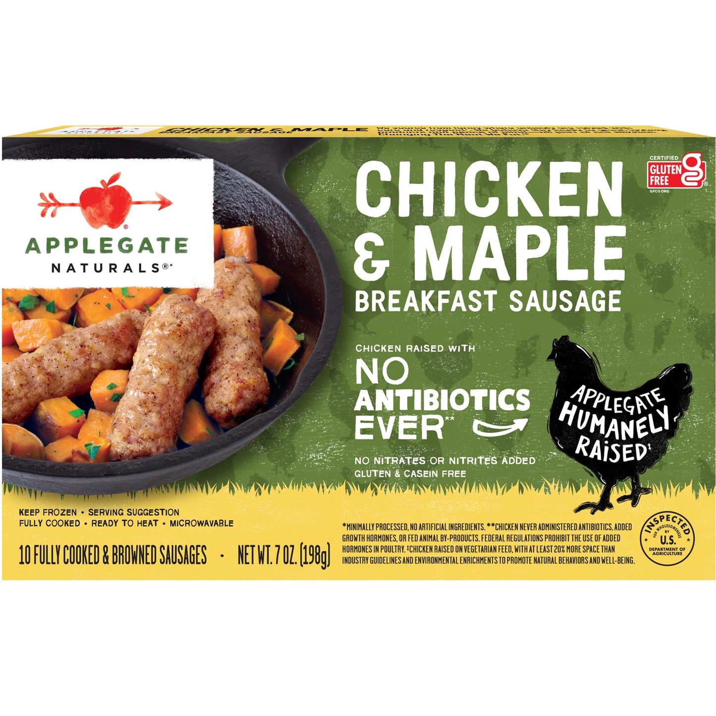 Applegate, Natural Chicken & Maple Breakfast Sausage Links, 7 oz (Frozen)
