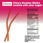 DOUzzle Back To School Sour Sticks Chewy Candy Straws Cola (3.5 OZ - 1 Pack) Goodie Bag Stuffer, Pinata Filler - Kosher Parve